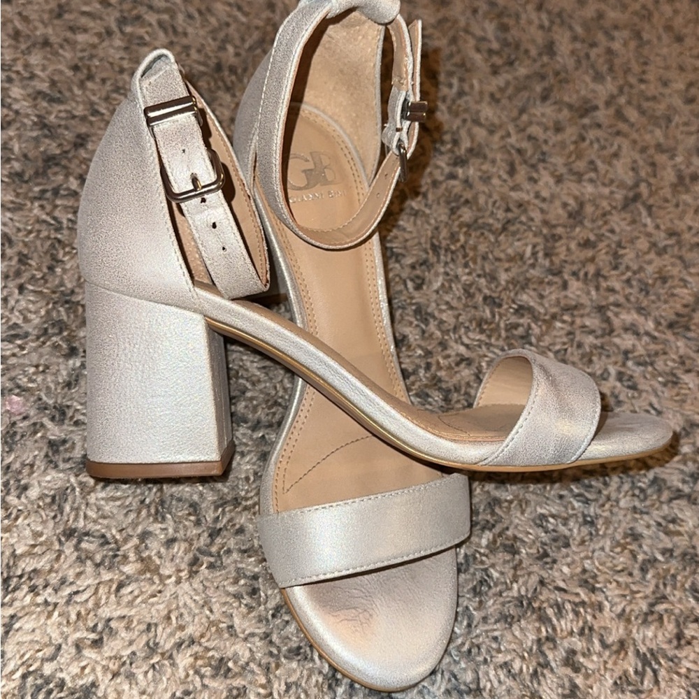 Silver Block Heels! Used a few times, in amazing condition! 🦋
